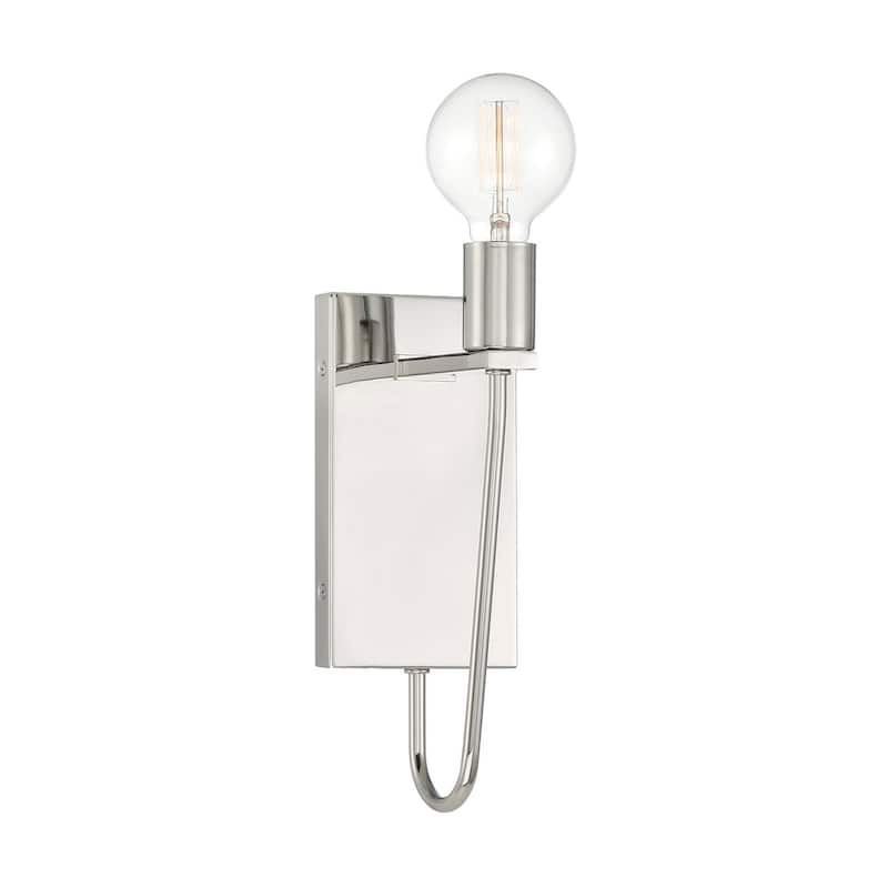 Designers Fountain Ravella Single Light 12" Tall Bathroom Sconce - Polished Nickel