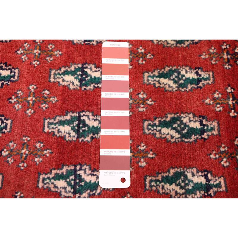 ECARPETGALLERY Hand-knotted Andelz Red Wool Rug - 2'11 x 9'11