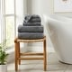 preview thumbnail 109 of 193, Linery & Co. Cotton Diamond Waffle Texture Bath Towels. 6 Piece Set - Dark Gray