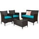 preview thumbnail 32 of 49, Costway 8PCS Rattan Patio Furniture Set Cushioned Sofa Chair Coffee - See Details