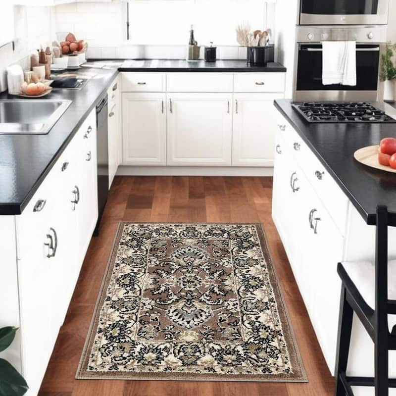 Superior Lille Classic Floral Medallion Indoor Runner or Area Rug