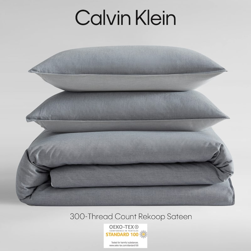 Calvin Klein Contrast Weave Reversible Duvet Cover Set