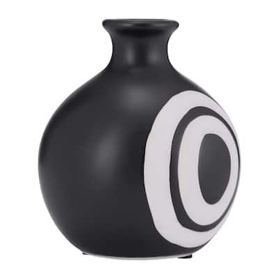 Sagebrook Home Ceramic Abstract Two Toned Modern Vase