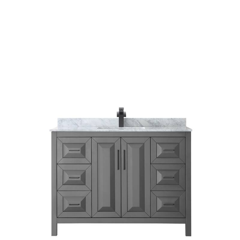 Daria 48-inch Single Vanity, Marble Top, No Mirror