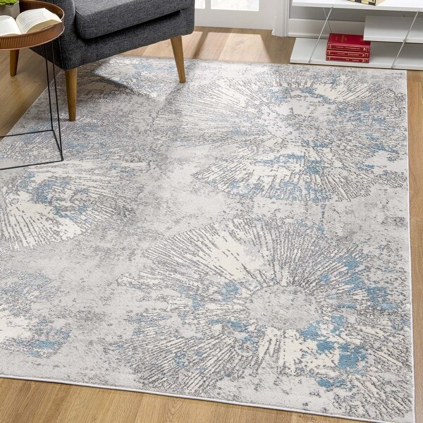 Rug Branch Vogue Modern Abstract Area Rug, Soft Blue Overstock 29812617