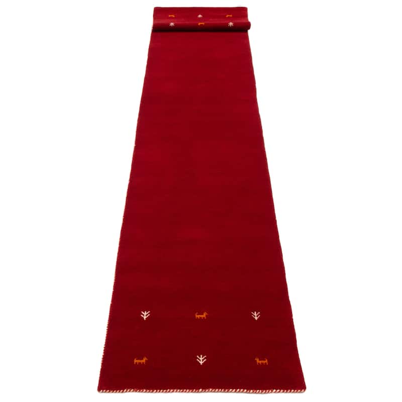 Kashkuli Gabbeh Red Rug 2'8" x 16'0" - 2'8 x 16'0
