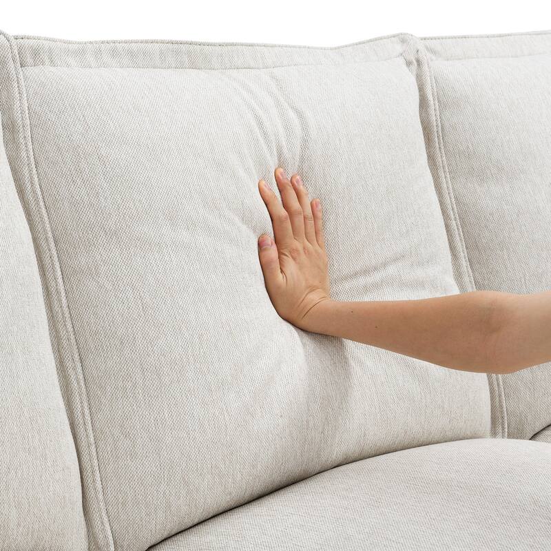 89.76" L-Shaped 5-Seater Sofa with Power Recliner