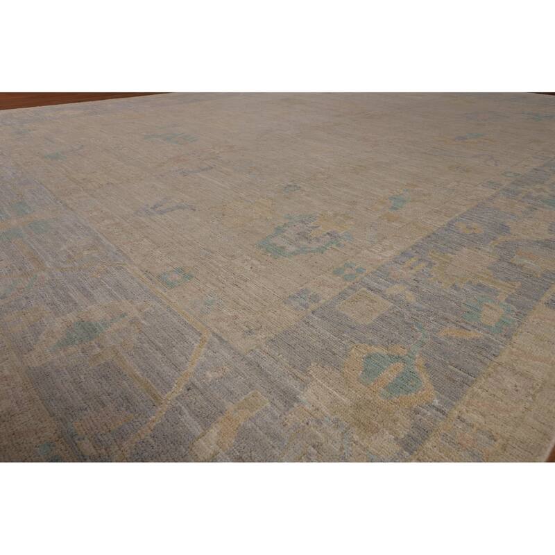Earth Tone Oushak Turkish Large Rug Handmade Wool Carpet - 10'0"x 13'6"