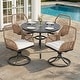 preview thumbnail 68 of 71, Nuu Garden Rattan Metal Patio Dining Set with Umbrella Hole, Zippered Cushions