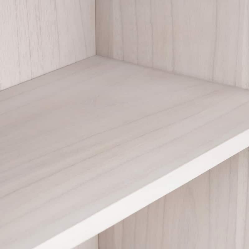 77.5 in. White Solid Wood 5 Shelf Bookcase