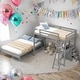 preview thumbnail 32 of 43, Twin over Full Bunk Bed with Built-in Desk and Three Drawers,Multifunctional Loft Bunk Bed With Storage