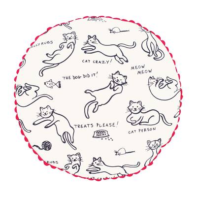 Cat Person Pillow Decor Decoration Printed Throw Pillow for Couch Chair Living Room Bedroom