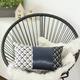 Navy Blue Mesh Faux Leather Lumbar Throw Pillow - On Sale - Bed Bath ...