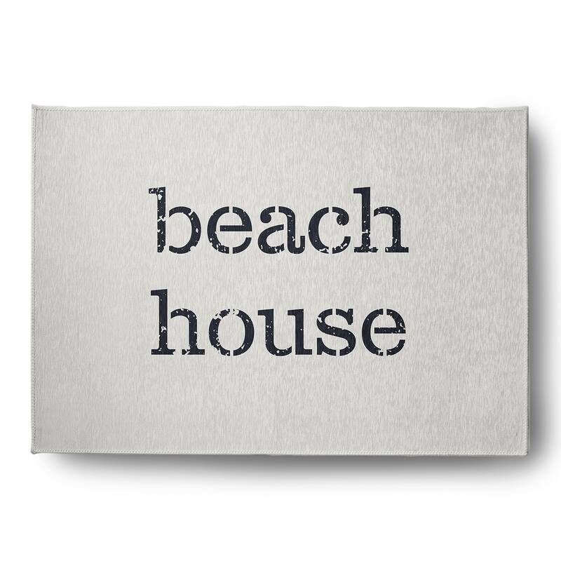 Beach House Nautical Chenille Rug - White - 5' x 7'