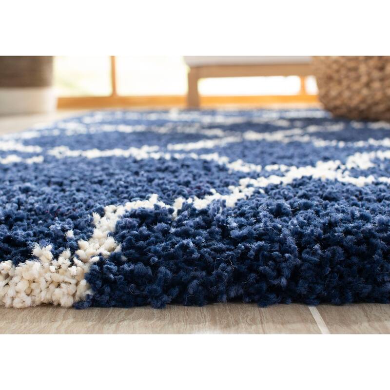 SAFAVIEH Hudson Shag Vitchka Glam Trellis 2-inch Area Rug