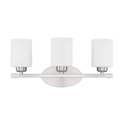 Dixon 20-inch 3-light Bath/ Vanity Fixture w/ Soft White Glass