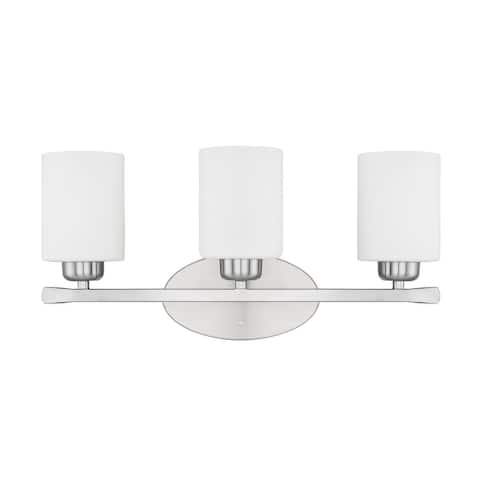 Dixon 20-inch 3-light Bath/ Vanity Fixture w/ Soft White Glass