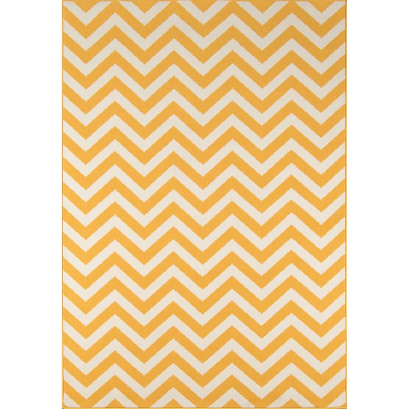 Momeni Baja Chevron Indoor Outdoor Rug - 1'8" x 3'7" - Yellow
