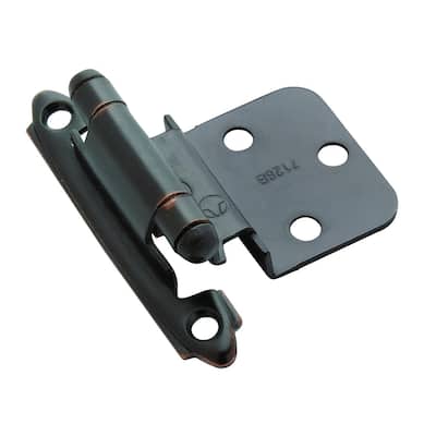 3/8in (10 mm) Inset Self-Closing, Face Mount Oil-Rubbed Bronze Hinge - 10 Pack - 2.75