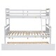 preview thumbnail 20 of 21, Luxury Twin over Full Bunk Bed with Ladder, Twin Size Trundle, Safety Guardrail, Sturdy Construction & Versatile Usage