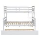 preview thumbnail 11 of 29, Twin over Full Bunk Bed with Ladder, Twin Size Trundle,Box Spring Not Required