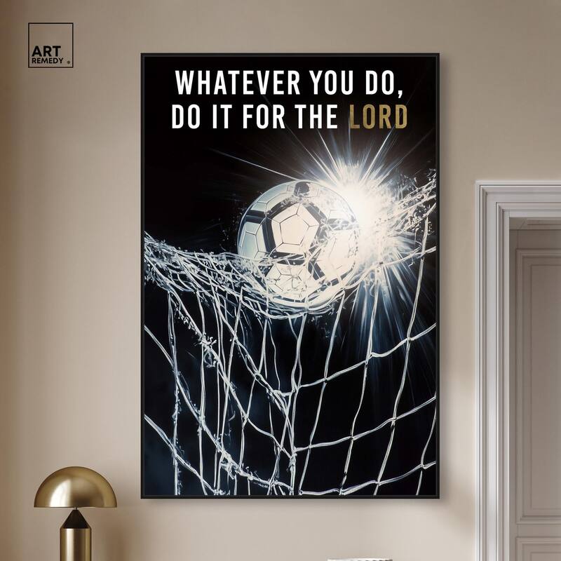 Do it for the Lord Soccer Canvas by Art Remedy