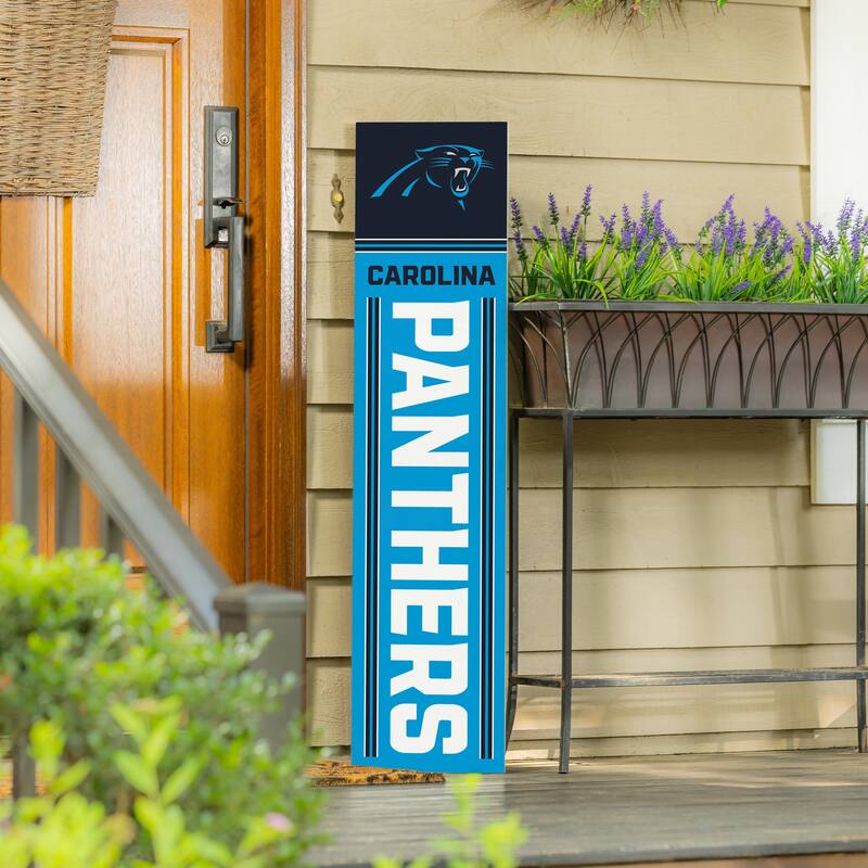 47" Double Sided Seasonal Porch Leaner, Carolina Panthers - 47" x 11.25"