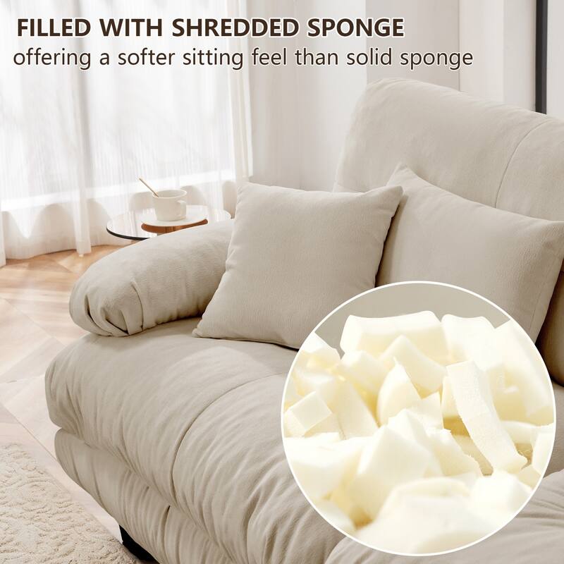 173.2" Modern Comfy Cloud Couch 4-Seater Modular Sectional Sofa for Living Room