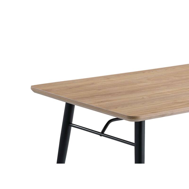 Somette Brenda Oak Dining Table with Tapered Leg Base