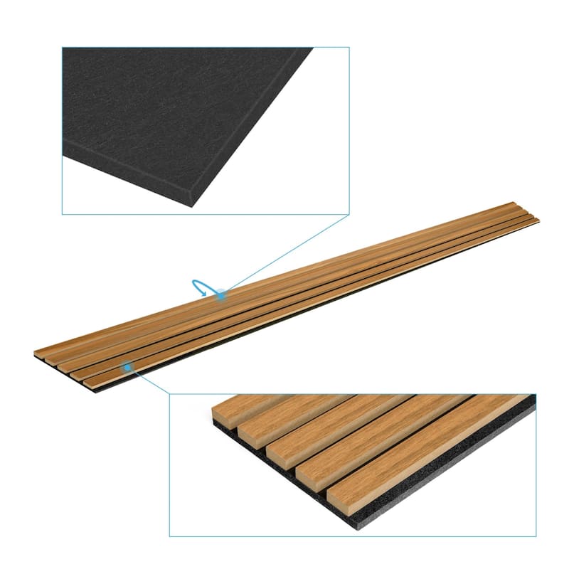 Art3d 7.9 x 94.5in Slat Acoustic Paneling,Acoustic Wall Panels,4pcs,21sqft