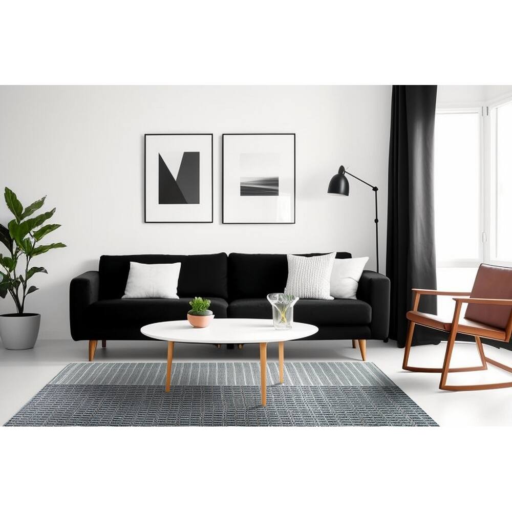 Home Decor EORC Natural Gold Contemporary Geometric Flat Weave Area Rug Stylish and Versatile Rug for Enhancing the Comfort