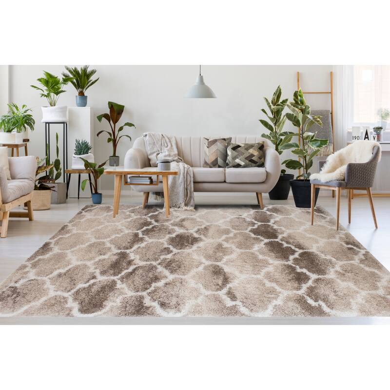 Noori Rug Lux Ava Trellis 2-Inch Shag Rug