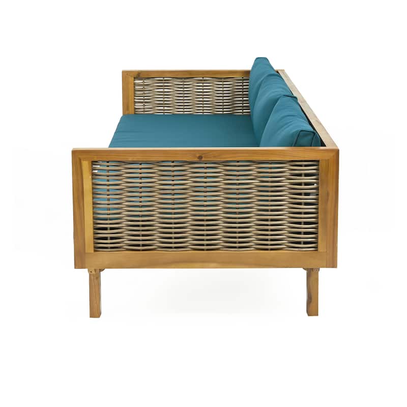 3 Seater daybed with Rattan arms