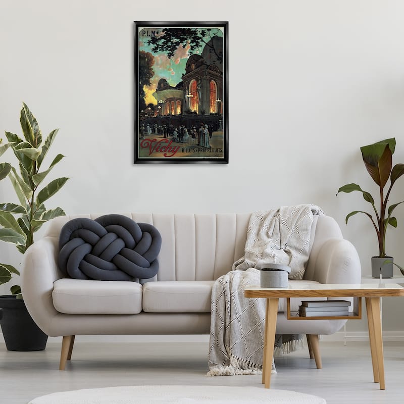 Stupell Vichy Cultural Antique Poster Framed Floater Canvas Wall Art Design By Marcus Jules