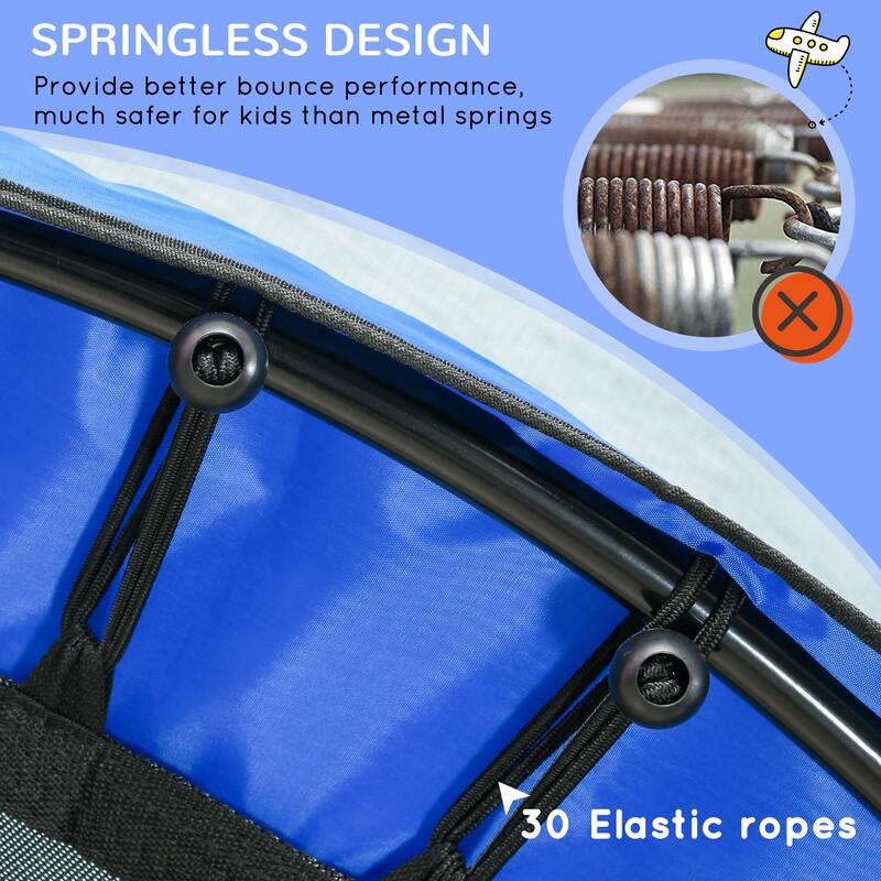 Trampoline with Safety Enclosure & Ball Pit for Indoor or Outdoor Use