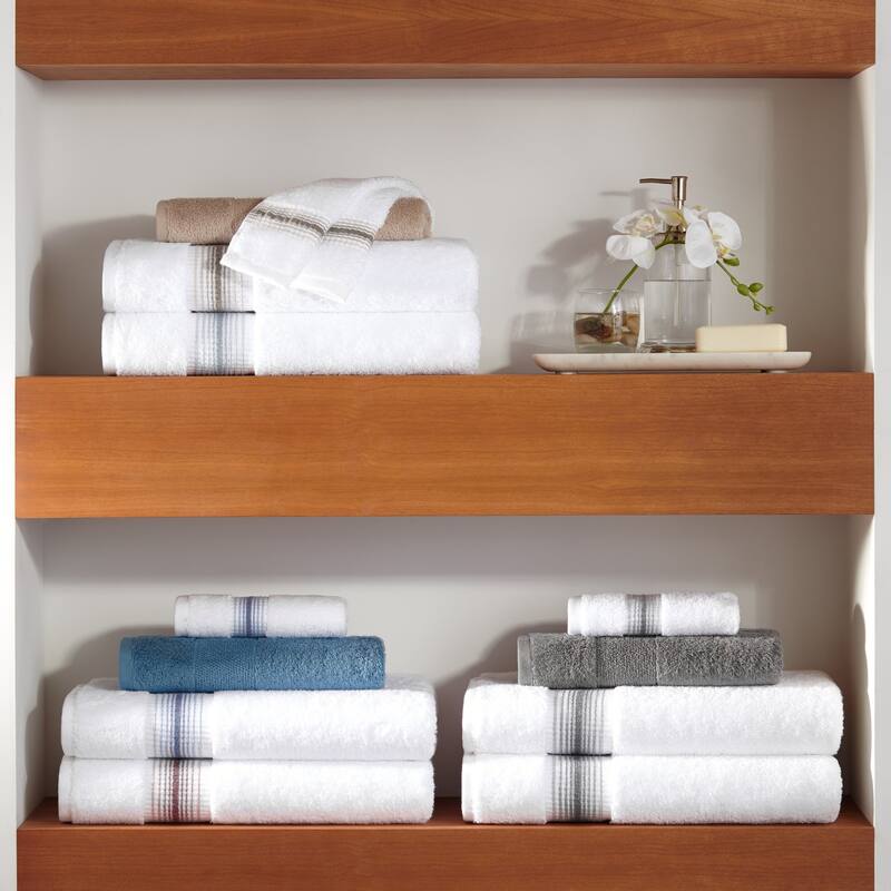 Aston & Arden Turkish Striped 4-Piece Hand Towels - 32x18