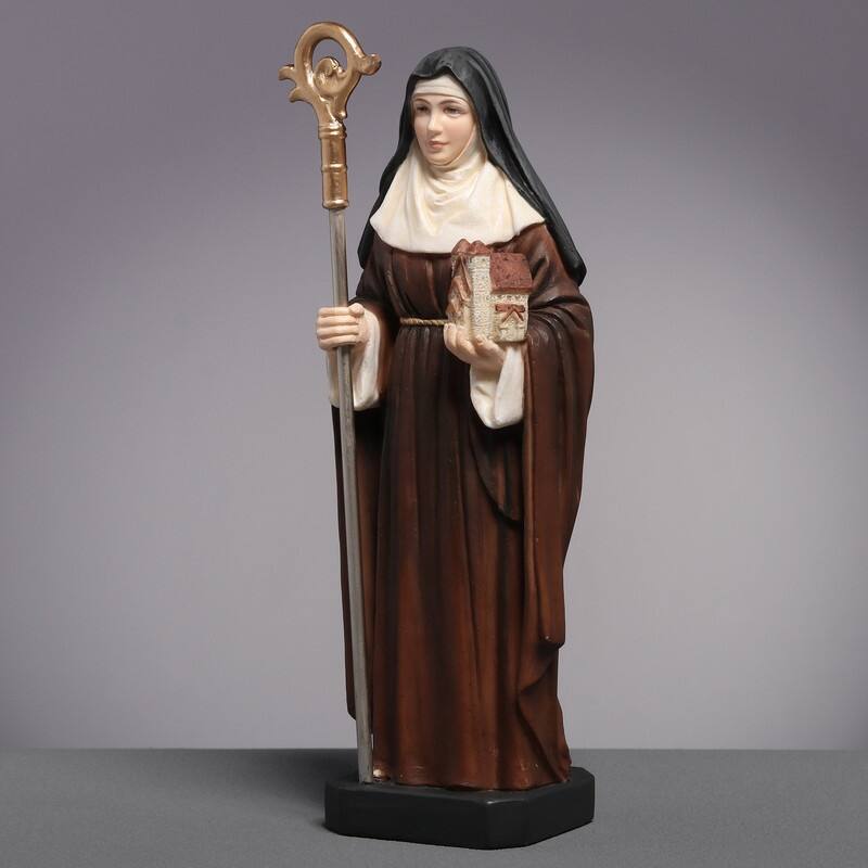 6.5 inches Height Polyresin Saint Brigid of Kildare Multicolor Finish Figurine