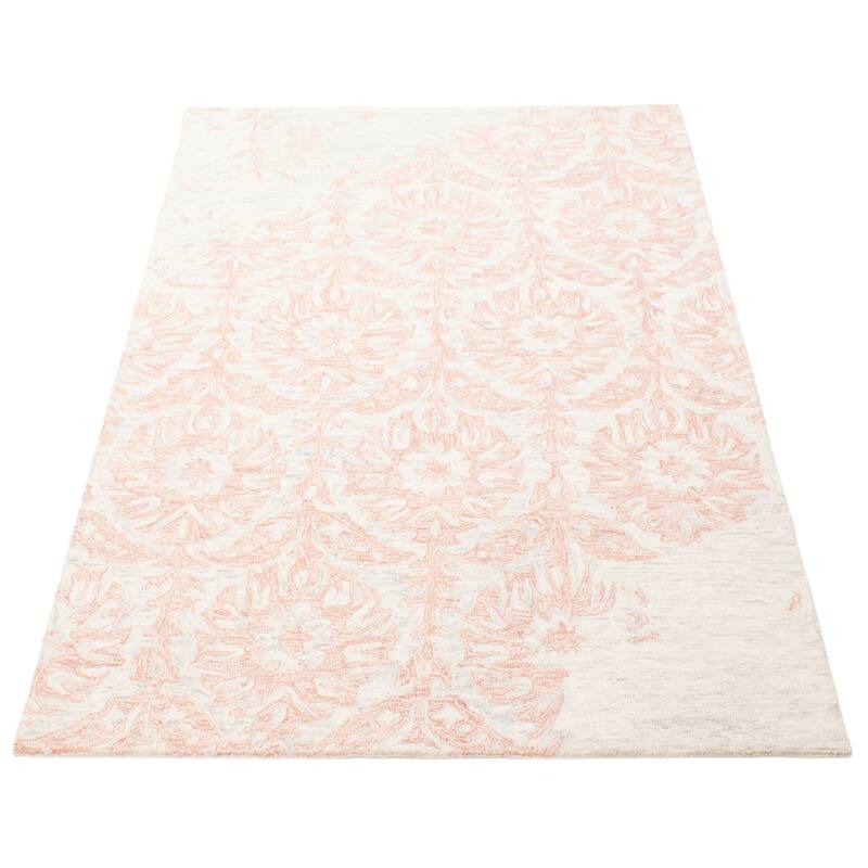 ECARPETGALLERY Hand Tufted Timeless Tan Wool Rug - 5'1 x 8'0