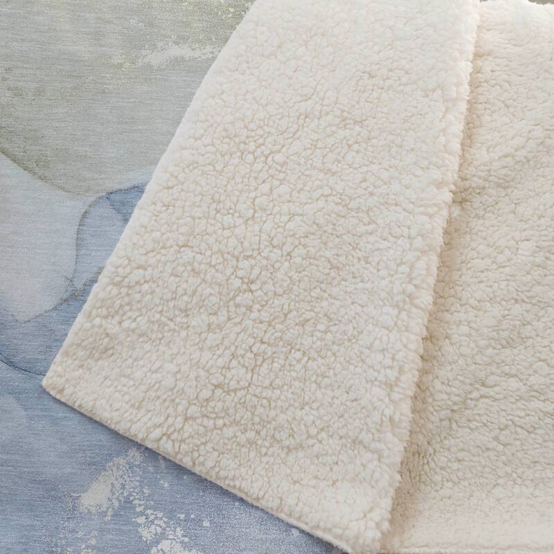 Premium Machine Washable Abstract Contemporary Sherpa Throw Blanket