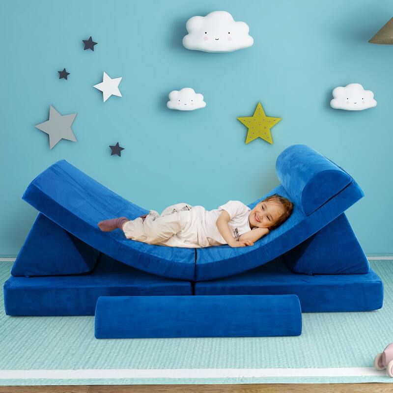 Convertible Kids Sofa Playset with Zipper