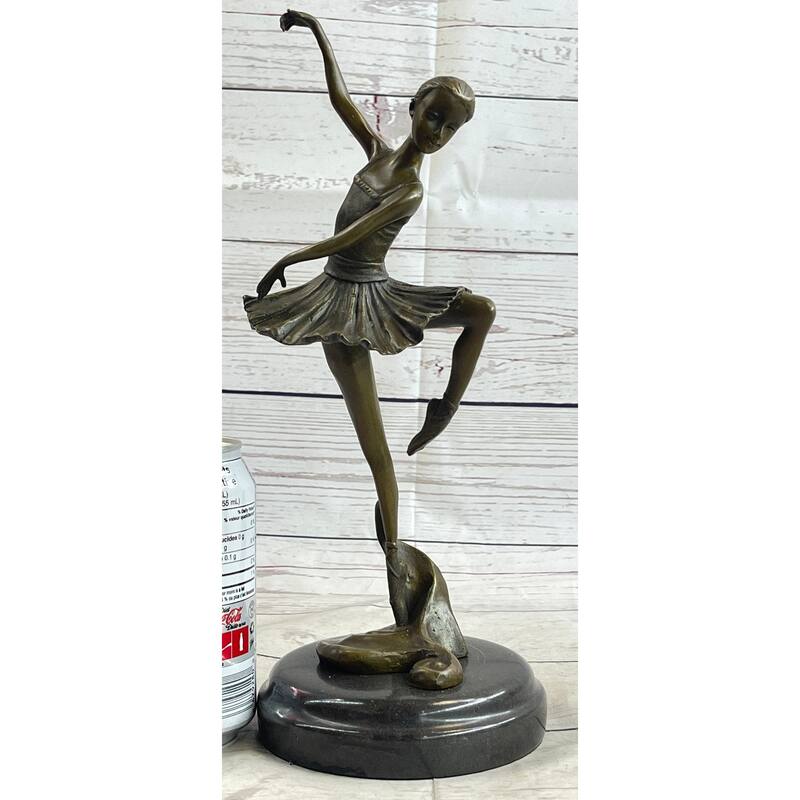 Signed Original Prima Ballerina Dancer Bronze Statue Sculpture Figure 12.5 Inches X 5 Inches