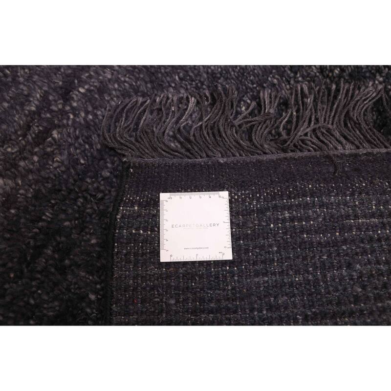 ECARPETGALLERY Hand-knotted Pak Finest Gabbeh Black Wool Rug - 8'2 x 10'3