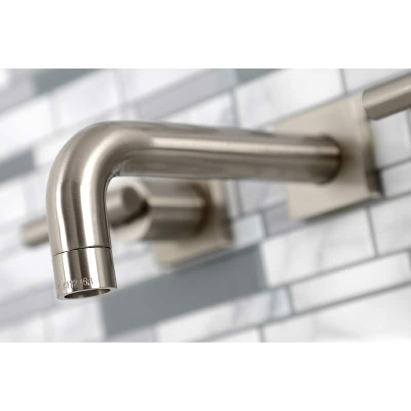 Manhattan Two-Handle 3-Hole Wall Mount Bathroom Faucet