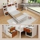 preview thumbnail 8 of 8, Bed Frame with Storage Headboard and Nightstands-Twin Size