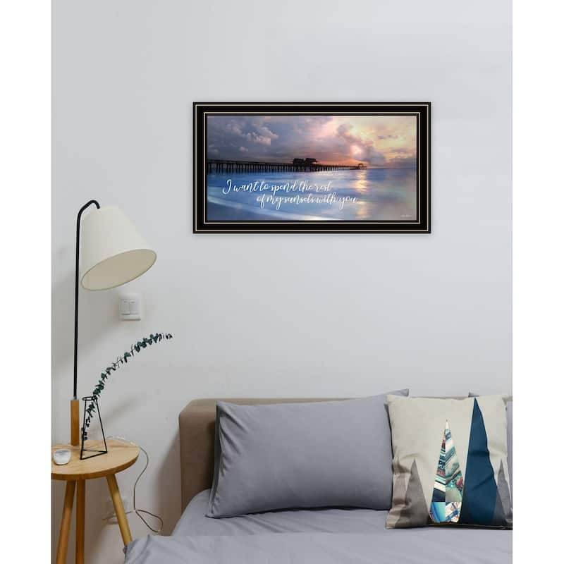 TrendyDecor4U "Rest of My Sunsets I" Framed Print Wall Art