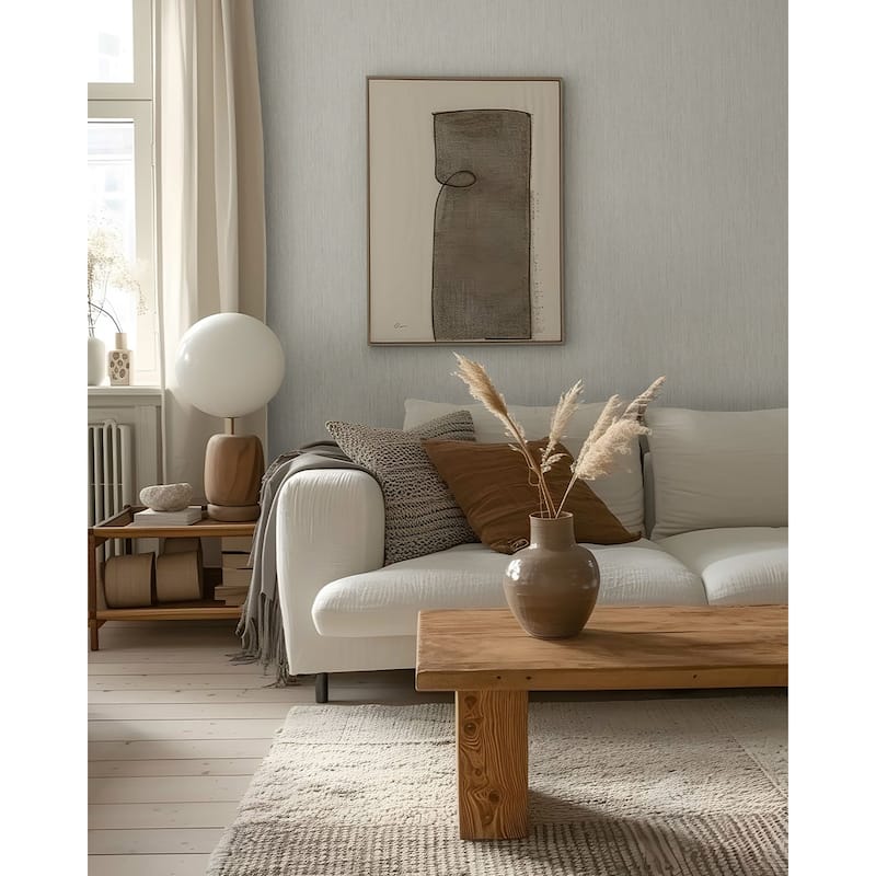 Midolin Sandsten Light Grey Texture Wallpaper