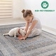 preview thumbnail 5 of 3, LOOM & LUXE Collection 2X8 Brown/Ivory/Bordered Non-Shedding Area Rug - 36" D x 24" W x 0.28" H