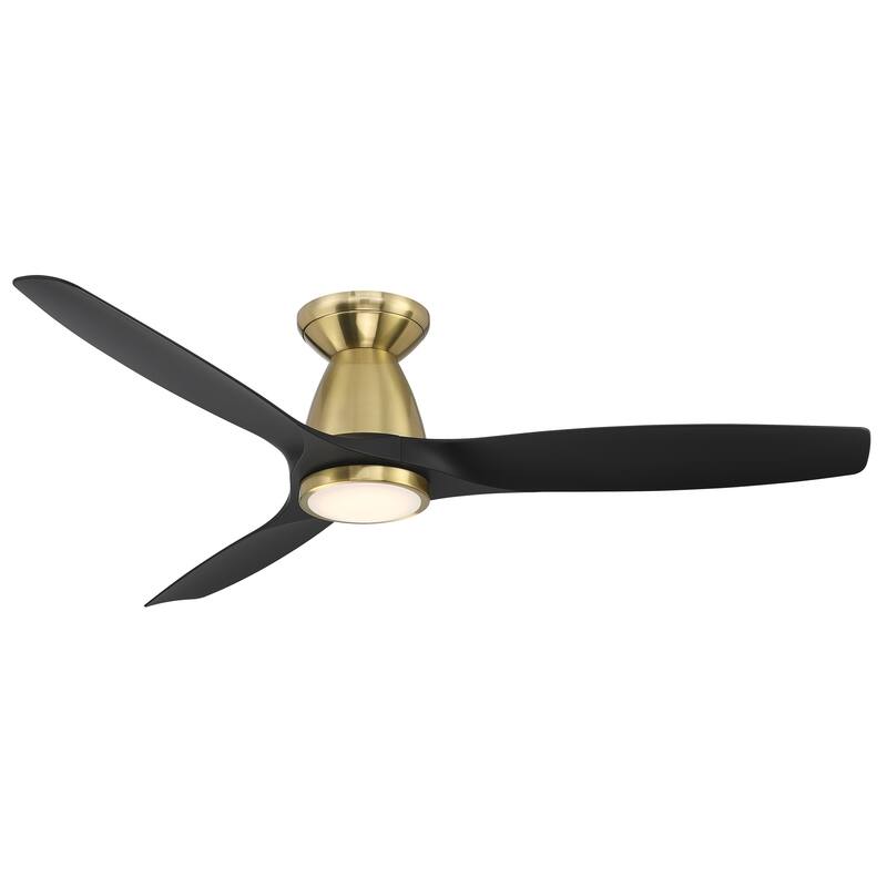 Skylark Flush Indoor Outdoor 3-Blade Smart Flush Mount Ceiling Fan 54in with 3000K LED and Remote Control - 54