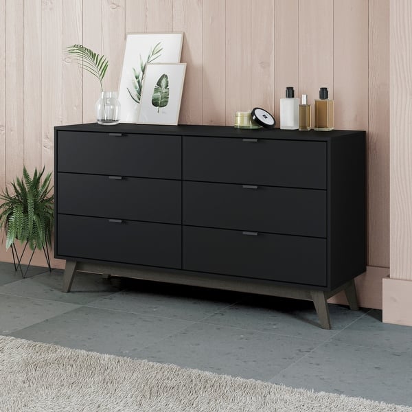 Kappesberg New Hanford 3-Piece Bedroom Set, 6-Drawer Dresser and Two 2-Drawer Nightstand