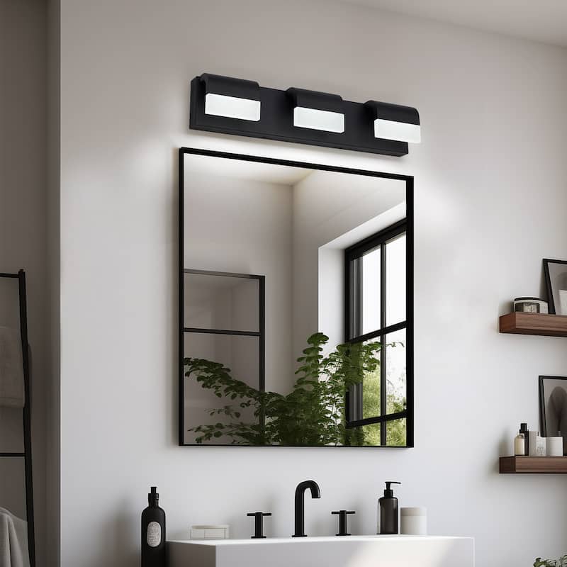 LED Contemporary Vanity Lights Fixture Bathroom Wall Light Over Mirror 3 Lights Dimmable